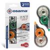 OSAMA - Bianchetto a Nastro, 2 Pezzi x 20 Metri (Tot 40m), Correttore a Nastro Cancelleria Scuola e Ufficio - Scolorina Set Utile per Cartoleria e Cose per la Scuola, Scorrevole e Coprente, Multicolor