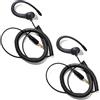 HYSHIKRA 1 Pin 3.5mm Jack Auricolare 180° Ricezione congiunta Solo Walkie Talkie Auricolare Compatibile con Motorola Sepura Rexon Wouxun Baofeng Quansheng radio portatili (Nero, 2)