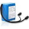 WoskjXas DC 12V 5200mAh Ricaricabile Batteria agli ioni di litio per la maggior parte dei dispositivi da 12V, Telecamere Wireless, Videocamere, lettori MP3,Telecamere CCTV, Router, DVD Portatili, ecc