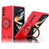 ZHOZEXIN Compatibile con Samsung Galaxy Z Fold 4, supporto magnetico per anello di supporto, resistente agli urti, sottile, per Samsung Galaxy Z Fold 4 5G (rosso)