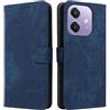 XINNI Cover per Oppo A60 5G(Not Fit 4G) Custodia, RFID Protection Flip Magnetica Pelle PU/TPU Portafoglio, Blu