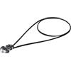 kwmobile Laccetto Portauricolari Compatibile con Samsung Galaxy Buds 3 / Soundcore P20i / Wave Beam/Fun Air PRO 4 - Cordino Porta Cuffie in-Ear - Laccio Cuffiette Magnetico Nero