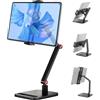 Ysislybin Supporto Monitor Portatile per Schermi da 12-17,3 pollici, supporto Universale Estensibile per Telefono Cellulare, Supporto per Tablet, Supporto per Monitor da Tavolo Girevole a 360° Regolabile