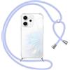 Pnakqil Cover per OPPO Reno 14 F/FS 5G con Cordino, Trasparente Custodia con Laccio Tracolla Cellulare Girocollo Collana Protettiva per Oppo Reno14 FS 6.57, Viola