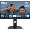 MSI PRO MP275QPG Monitor da 27 WQHD - Pannello IPS 2560×1440, 100 Hz, Eye-Friendly, VESA Mount, Supporto Display Kit, Regolabile 4 Vie, HDMI 2.0b & DisplayPort 1.2a