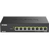 D-Link DMS-108P Switch PoE Non Gestito 8 Porte Multi-Gigabit - 2,5GbE, 230W, 802.3af/at/bt, Fanless, Plug & Play, Struttura in Metallo, IGMP Snooping, QoS, Ethernet Efficiente