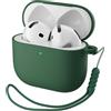 ORNARTO Cover Silicone per AirPods 4 (2024), Protezione per AirPods 4 Generation [con Laccio], Custodia Airpods 4 [Protezione Completa]-Trifoglio