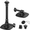 Maectech Supporto Adesivo Flessibile per Insta360 per GoPro Supporti Casco | Asta fibra carbonio, supporto moto fotocamera per Osmo Action, kit base robusto 3M accessori per Insta360, vlog riprese bici