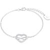 s.Oliver Bracciale in argento sterling 925/acciaio inossidabile per donna, bracciale, cuore, fornito in confezione regalo per gioielli