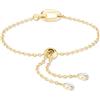 Echtzeit Bracciale da donna - Design filigranato con simbolo dell'infinito e ciondolo a goccia scintillante, elegante gioiello per look da solista o stratificato, senza tempo e femminile, 220 mm