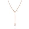 Echtzeit Collana da donna - Collana lunga o a Y, filigrana e moderna, ideale per look a stratificazione, gioielli femminili per donne attente allo stile, 56 cm, Acciaio inossidabile placcato oro rosa