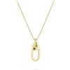 LIEBESKIND Berlin, gioiello da donna con nodo organico, collana, bracciale e orecchini a cerchio in acciaio inox in diversi colori, senza tempo, moderno e adatto all'uso quotidiano, 45 cm, Acciaio