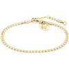ECHTZEIT The Y-Sleek - Bracciale in acciaio INOX, lunghezza 21 cm, 210 mm, Acciaio inossidabile placcato oro 14 carati, Nessuna pietra preziosa