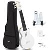 Enya Ukulele Soprano 21 Pollici Set- NOVA U Mini Ukulele Bianco Acustico per Principianti Adulti Bambini da 3-15 Anni Sopra Starter Kit con Custodia Cinturino Capo e Corde per Casa Scuola Viaggi