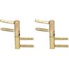 KOTARBAU Nastro per foratura 14/16/20 mm, in ottone, universale, per porta di casa, robusto, con testa cilindrica regolabile (14 mm), oro (Confezione da 2)