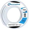 Electraline 10961 H05VVH2-F Cavo, Sezione 2x1 mm, Lunghezza 10 m, Bianco