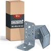 HELPMATE - 12 collegamenti angolari con nervatura 50x90x48 mm - Connettore per legno con zincatura galvanizzata e passivato blu - Squadretta perforata con protezione anticorrosione eccellente