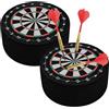 Gykutix 2 Pezzi Rastrelliera per Freccette, 10cm Mini Stazione Portatile Dart Base Station, Supporto per Riporre Freccette con Punta Morbida e in Acciaio, Accessori Professionali Salvaspazio (Nero)