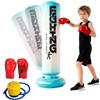 SUNOYA Sacco da boxe da 180 cm, autoportante, sacco da boxe gonfiabile, con guantoni da boxe, pompa UNE con azione rimbalzante, base non cade per karate Gym