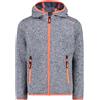 CMP - Kid G Jacket Fix Hood, Calypso-Antracite, 116