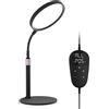 Trayvespace Sad Lampada, Lampada 10000 Luxcon 3 Temperature di Colore 3 Timer 9 Livelli di Luminosità, daylight Lampada per Lettura, Ufficio (Nero)