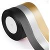 ASTARON Nastro di raso per artigianato da 2,5 cm, nastro in tessuto color oro nero per regali, bouquet, confezioni regalo, fiocchi per capelli fai da te, decorazioni per feste di compleanno e laurea