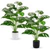 Der Rose 2 confezioni di piante finte monstera artificiali grandi, alte per interni, casa, ufficio, fattoria, camera da letto, decorazione
