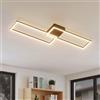 Klighten Plafoniera Led Soffitto 45W 3480LM, Lampada da Soffitto Moderna, Plafoniera Alluminio per Soggiorno Cucina Corridoio Camera da Letto, 96 x 35 x 8 cm, Bianco Caldo 3000K, Nero