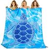 KUOGAS Telo Mare xxl 200x145 cm, Asciugamano Grande In Microfibra Ad Asciugatura Rapida, Telo Bagno Senza Sabbia, Coperta Da Spiaggia Donna (Tartaruga blu)
