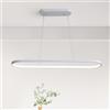 minifair Lampadario Ovale Lampadari a LED Dimmerabile Plafoniera Ad Anello Lampadario moderno Tavolo Pranzo Con Telecomando Altezza Regolabile Per Soggiorno Sala da Pranzo Cucina Studio Bianco 90cm