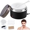Sockywin Cera Brasiliana Kit di Cera per Donne e Uomini Nose Wax Kit Depilazione Professionale per Sopracciglia Viso Gambe Ascelle con 100g di cera per peli del naso 20 Accessori per Casa e Salone (S Rotondo)