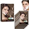 GNAUMORE Maschera Linea V,Doppio Mento Riduttore,Viso Lifting V Line,Lifting Facciale Doppio Mento,Maschera Riduttore V-Chin Lifting,Maschera Idratante viso V 5PC