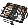 BOPEUY 38pcs Set Barbecue, Acciaio Inox Attrezzi Barbecue kit, Kit Barbecue Professionale, Set di Accessori per Barbecue, Kit per Barbecue, per Campeggio All'aperto, Picnic o Uso Familiare