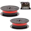 CHAOTEMAI 2 Pezzi Nastro Macchina da Scrivere Bobina in Nylon Bicolore Typewriters Typewriters Nastro per OKI ML80, 81, 82, 83, 92, 93, TEC EPS600, MA1100, M2600, UNDERWOOD (Giro)