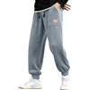 WINKEEY Pantaloni in Velluto a Coste da Uomo Pantaloni Cargo con Coulisse e Vita Elastica con 4 Tasche,Bianco 3XL
