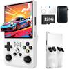 XiFanHo R36MAX Console per videogiochi retrò (nuovo aggiornamento R36S) - Schermo IPS 4K HD da 4,0, 128 GB precaricati, batteria ricaricabile da 4000 mAh, videogiochi portatili