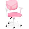 FurnitureR Sedia da lavoro per scrittura ergonomica, per bambini, ragazzi, ragazze, studio, altezza regolabile, girevole, per computer, laptop, sedia da scrivania per casa, ufficio, sala studio