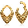 DOEARKO Pesi per Orecchio 1 Paia Pesi Dilatatore Orecchio In Acciaio Inossidabile Ear Hangers Tunnel Expanders Piercing Gioiello per Uomini e Donne (Blocco-6mm-Oro)