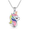Redsun Collana a forma di animale, in argento Sterling 925, ciondolo a forma di cuore, gatto, cane, coniglio, pig/farfalla/rang/tartaruga, panda, ciondolo a forma di cuore, gioielli per donne, ragazze