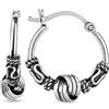 LeCalla Gioielli in argento Sterling, design italiano, orecchini a cerchio con nodo d'amore balinese per donne adolescenti, Argento, Nessuna pietra preziosa