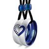 Aeici Coppia di collane per lui e lei, in acciaio inox, con ciondolo a forma di cuore con incisione I Love You e anelli in zirconia, Misura unica, Acciaio inossidabile, Zirconie sintetico