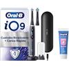 Oral-B iO 9 Spazzolino Elettrico, 2 Testine di Ricambio, Custodia, Nero - 2 Testine di Ricambio per Spazzolino Elettrico, Ricaricabile, Custodia da Viaggio + 1 Dentifricio Pro Expert, Pulizia Denti