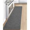 LEKEEPGO Tappeto Cucina Antiscivolo Lavabile 60x200cm, Passatoia Cucina, Tappeti Cucina Lavabile Antiscivolo, Assorbente Tappetino Cucina, Tappeto per Cucina, Corridoio, Lavanderia, Ufficio, Grigio