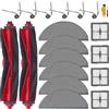 Homruich 18 pezzi Accessori per Roborock Q10 X5+/ Q10 X5 Aspirapolvere | Q10 X5+/ Q10 X5 Ricambio, 2 Spazzole Principali, 6 Asciugamani, 4 Filtri, 6 Spazzole Laterali