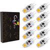 BVCL Lampadine LED G4 2W, Bianco caldo 3000K, 180LM, sostituiscono le lampadine alogene da 20W, AC/DC 12-24V, Non sfarfallano, confezione da 10
