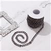 Hapivida Catena in alluminio per gioielli, Elegante catena a maglia grumetta nera per creazioni artigianali, Rotolo da 5 metri, Materiale resistente e leggero, Per collane, bracciali e accessori