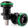 CCYYMOWOK 2 pezzi M8 Nottolini Cavalletto Moto Accessori, Universale Nottolini Forcellone per Cavalletto Alzamoto 8mm Bobina Supporti per Moto Bilanciere Posteriore Filettato in Alluminio CNC (Verde)