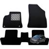 MTC Automotive Tappetini Peugeot 3008 I 2009-2016 Su Misura, Set 4 Pezzi | Tappetini Auto Peugeot 3008 I con Battitacco in Gomma Rinforzata, Bottoni di Ancoraggio, Antiscivolo