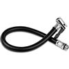 Dhisperares Tubo di Gonfiaggio per Pneumatici 38 cm, Flessibile Tubo Prolunga di Gomma Flessibile, 12,5 mm, per Pompe Aria, Compressori, Gonfiatori Pneumatici, Biciclette, Moto e Auto Valvola, Nero