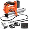 TaskStar Ingrassatore a Batteria da 10000 PSI: Ingrassatore Migliorato con Controllo Automatico del Volume di Grasso, 2 Batterie, 3 Accoppiatori - 4,6 oz/min Efficiente per Trattori, Camion e Macchine
